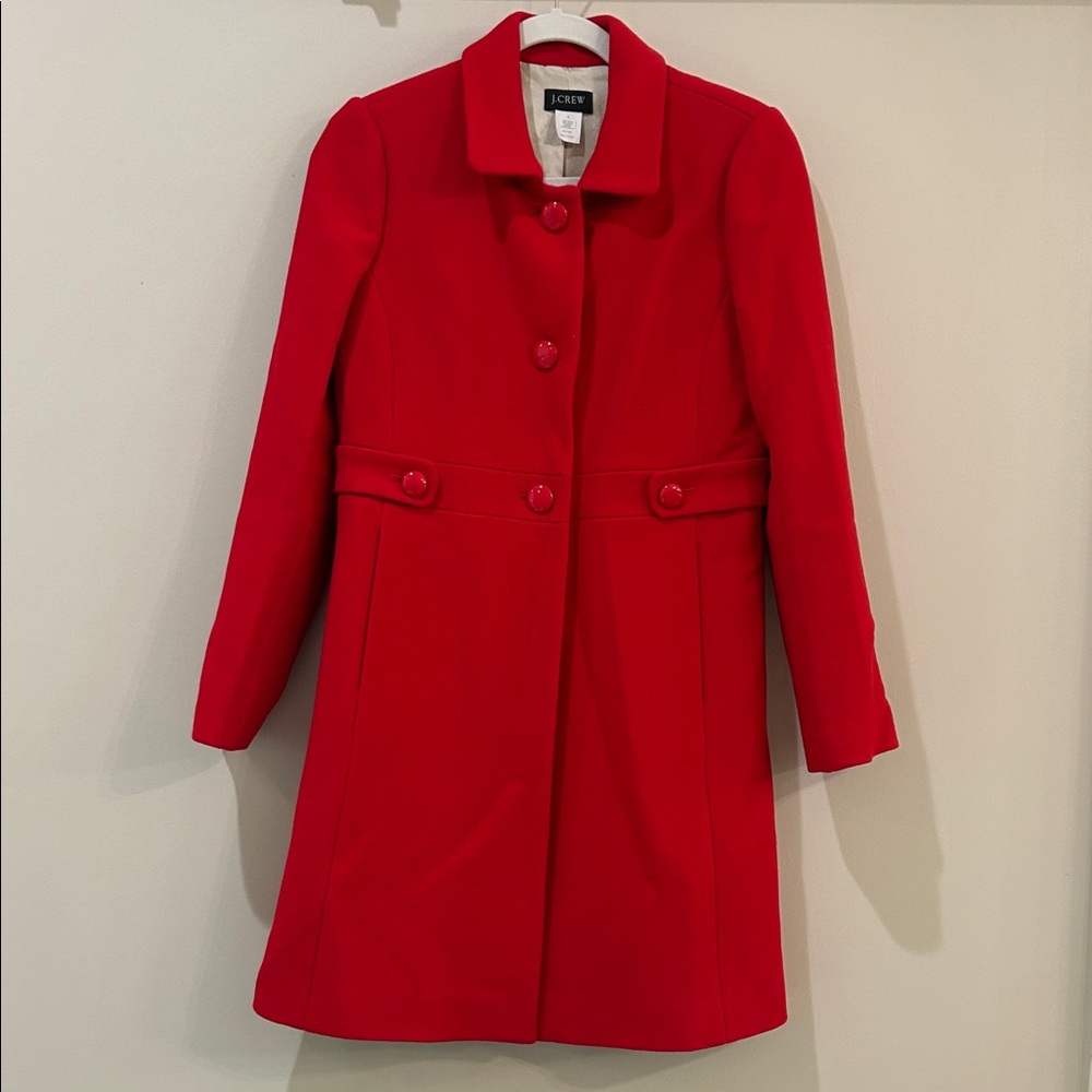 J. Crew Women's Bold Red Trench Coat